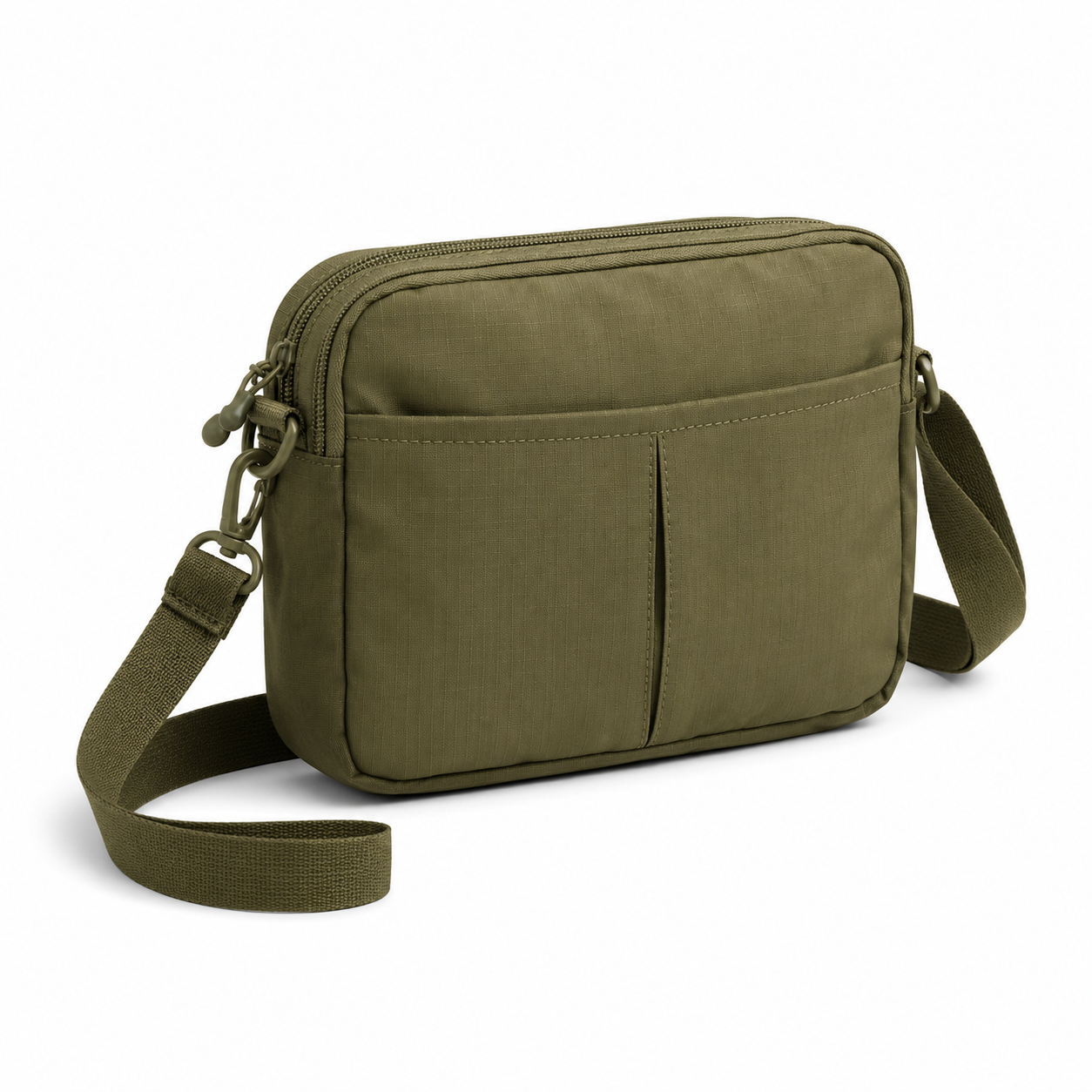 (image for) 2426 Olive Double Top Zip Ripstop Polyster W Front Zip